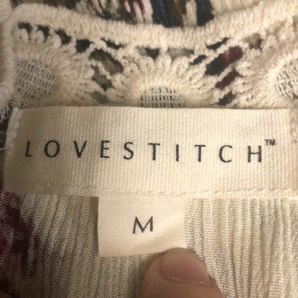 LoveStitch Floral Print Off The Shoulder Top - Picture 6 of 7